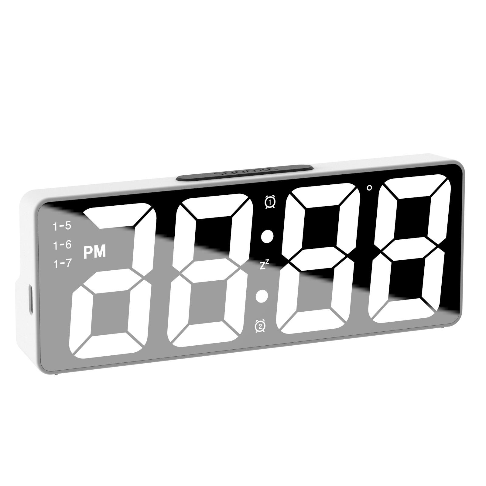 

Simple LED Alarm Clock Electronic Clock Student Plug-in Dual-use Small Alarm Clock Digital Clock Voice-controlled Temperature Clock