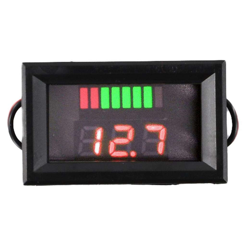 Voltmetru Digital LED pentru Mașină, Marină, Motocicletă, 24V-60V, Indicator de Tensiune, Indicator Baterie