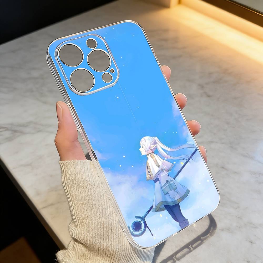 

Sousou no Frieren Фрирен Вид сзади Чехол для телефона Для iPhone 17 16 15 14 13 12 11 Mini Pro Max Plus Прозрачная крышка iPhone14Pro