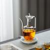 POKALOTEA Heat-Resistant Glass Teapot, Imitating the Song Dynasty, for Tea, Sake, Draft Beer, Shaoxing Wine, and Coffee, with Handle and Lid, 560ml