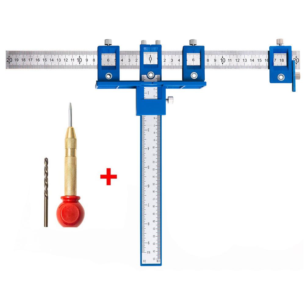 Woodworking Handle Hole Locator Handle Locator Auxiliary Tool Cabinet Door Hole Puncher Hole Opener Positioning Ruler