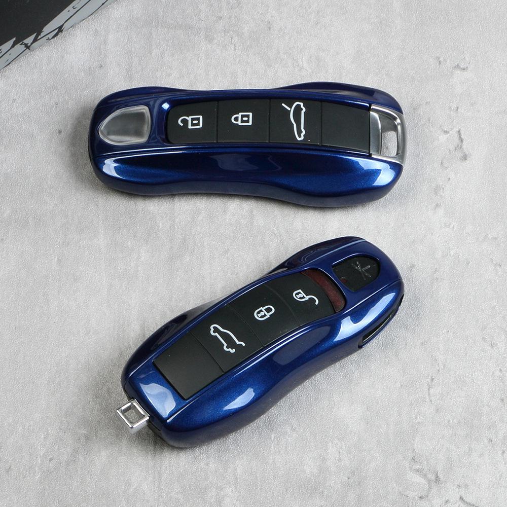 Porsche Gentian Blue Key Shell for Cayenne, Macan, 911, Panamera, 718/Taycan
