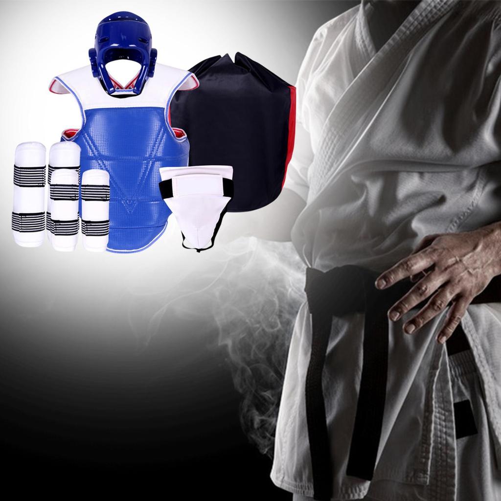 Gear for Taekwondo And Karate, 5-piece Set, Professional Quality, Padded, Adjustable, Sandals,