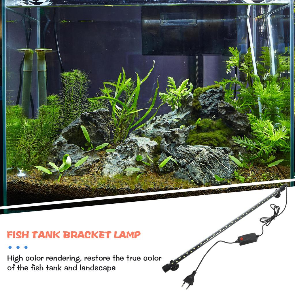 1Pcs Fish Tank Lamp Aquarium Landscaping LED Light Pure White Long-Lasting Material Suction Cups Easy Fixing Fish Tank