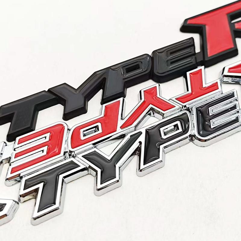 3D Metal Car Styling Type R Logo Rear Trunk Sticker Badge Emblem Decal For Honda Civic TYPE R CRV HRV Accord Fit Car Accessories