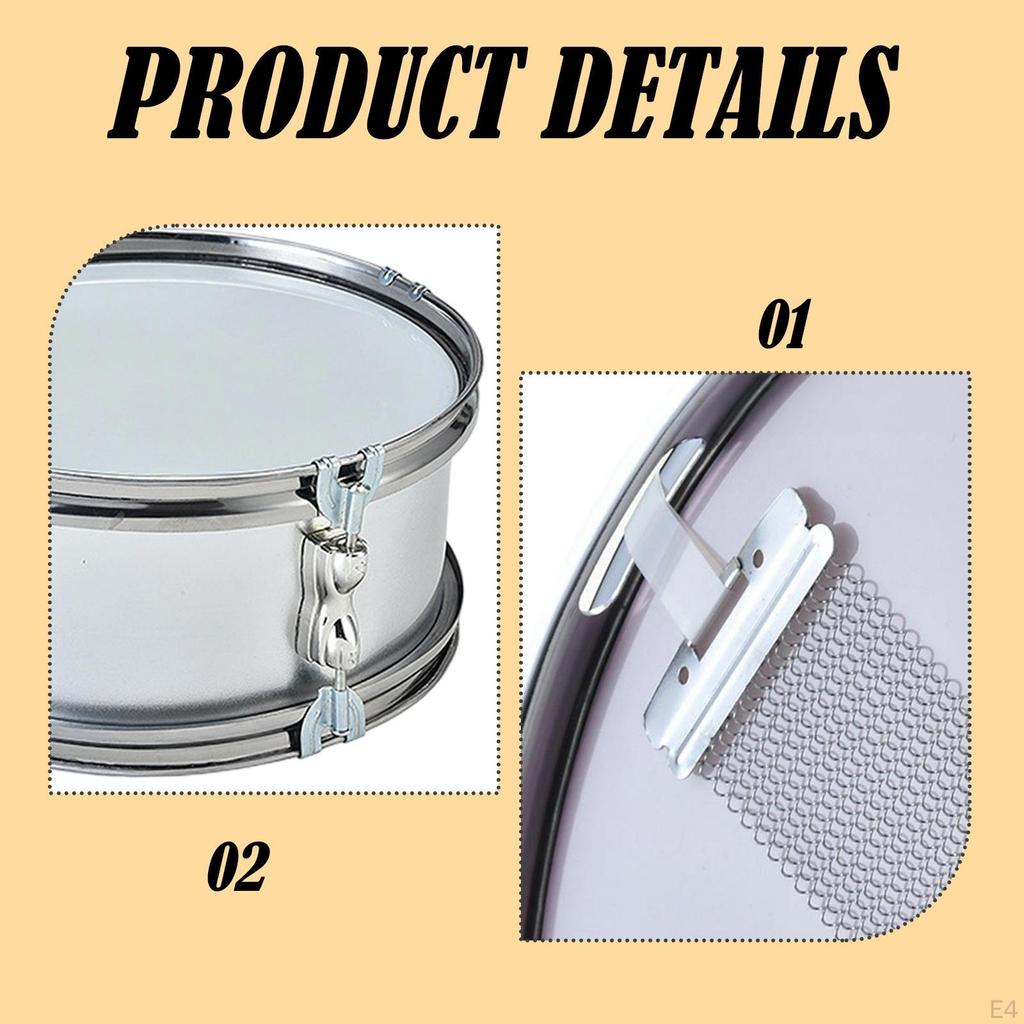 11 Inch Snare Drum with Adjustable Strap And Drumsticks, Musical Instrument for Teens, Beginners,