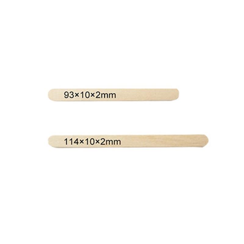 100Pcs Natural Wooden Ice Cream Popsicle Sticks Wood Stick Ice Cream Spoon Hand Art Ice Cream Ice Cube Lollipop Cake Tools 93Mm