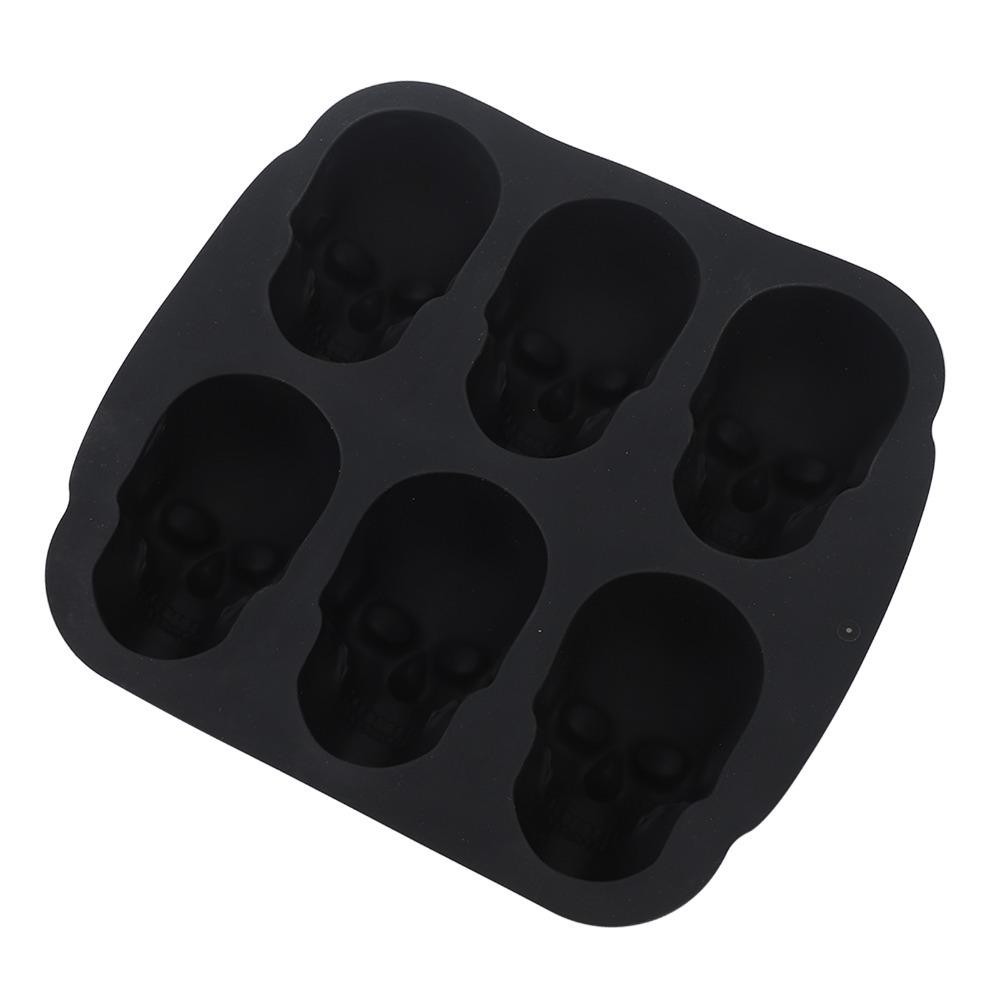 Elasticity Skeleton Head Cake Mold Food Grade Silicone Skull Baking Mold Skull Cake Pan Halloween