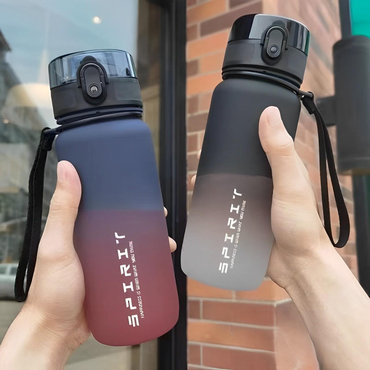 

500/650ML/1000ML Large Capacity Sports Water Bottle Leak Proof Colorful Plastic Cup Drinking Outdoor Travel Portable Gym Fitness Jugs