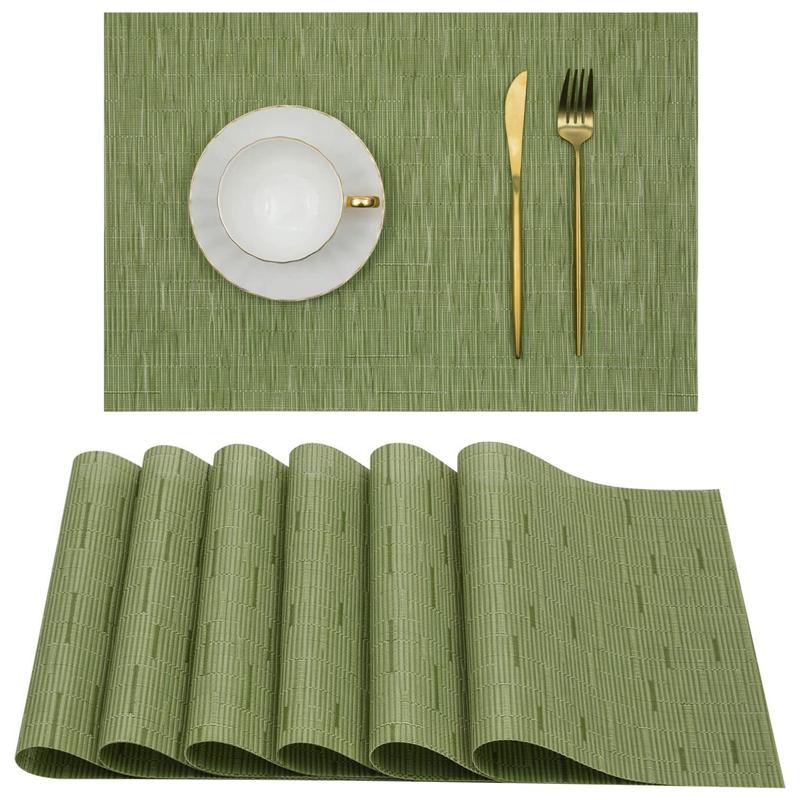 Suport de pahar țesut din PVC Antibacterian Anti-mucegai Covorașe de masă Antiderapant Covoraș pentru mâncare occidentală Izolație Covoraș de masă Covoraș de bucătărie pentru luat masa