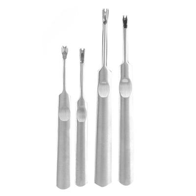 4 Stück DIY Edelstahl Nutenzieher Leder Grabenfräser UV-Typ Leder Schnitzwerkzeug