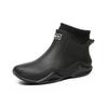 Winter Windproof Cotton Rain Boots Women Warm Light Ankle Rainboots Fashion Black Slip On Rain Shoes Men Waterproof Work Boot