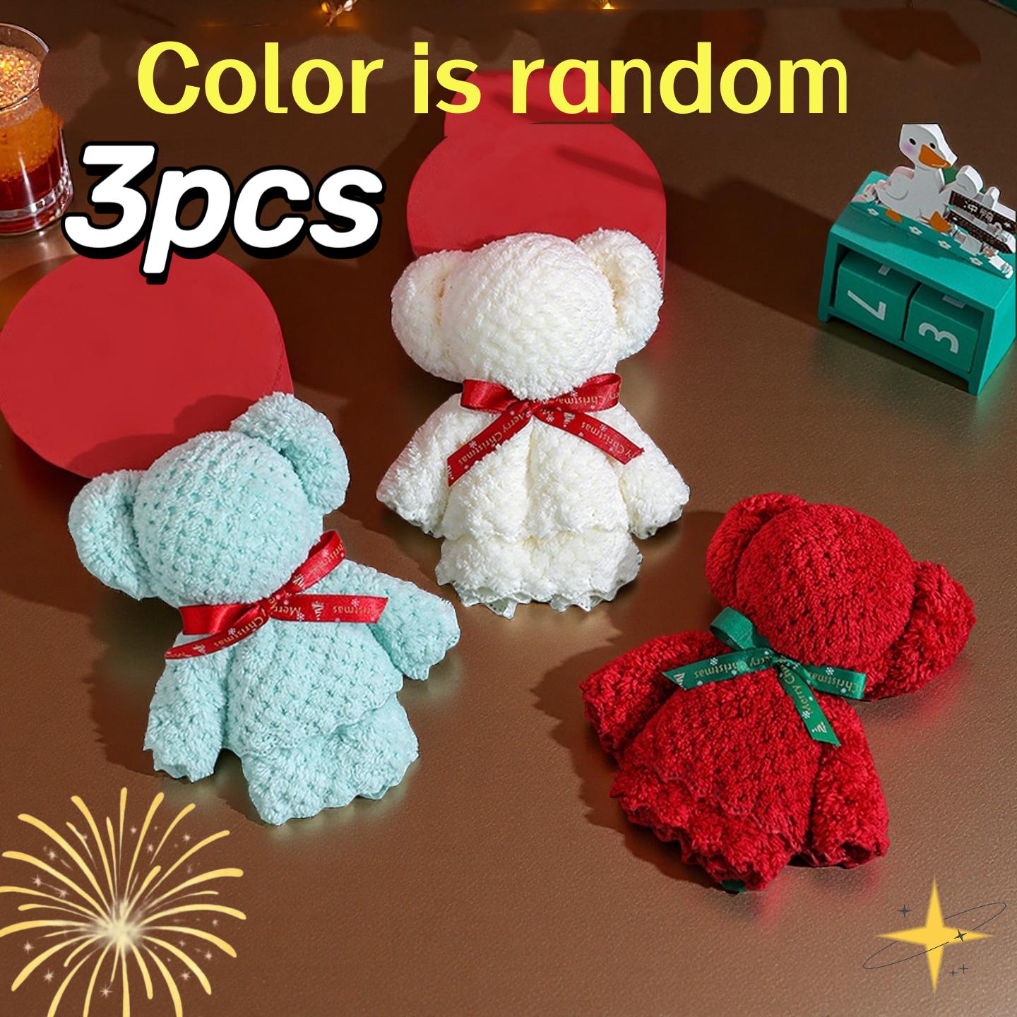 

3/6 шт. Полотенца с мишками случайного цвета для мероприятий открытия, праздников магазинов, свадебных сувениров, рекламных небольших подарков, полотенца, необходимый праздничный подарок