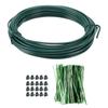 1 Roll 3mm Plant Iron Wires 800pcs Plant Twist Ties 20pcs Clips Bendable Cuttable Support Stakes