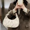 Wrinkled Cloud Bag Niche Style, Women'S Versatile Shoulder Bag, Fashionable Armpit Hand-Held Dual-Use Bag