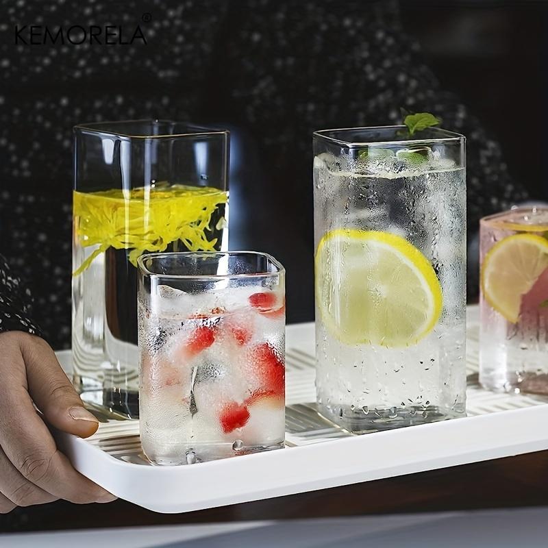 4PCS Drinking Glasses Cups 443/560ML Thin Highball Glasses Clear Tall Glass Cups For Water Juice Beer Drinks And Cocktail