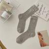 5 Pairs of Female Spring and Summer Thin Embroidery Bow Hollow Tube Stack Socks