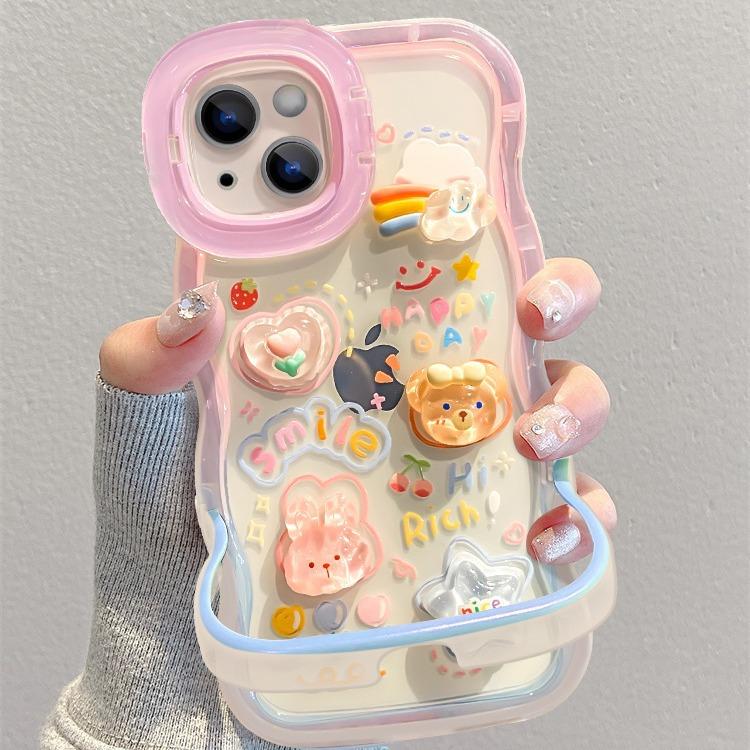 

Подходит для Apple 15pro Чехол для мобильного телефона iPhone 14 Gradient Cloud Doll 13/12 Wave Edge Невидимый двойной кронштейн iPhone XS Max