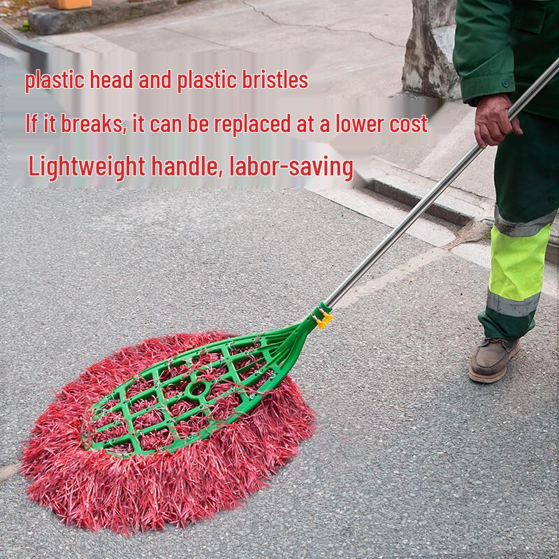Stainless Steel Handle Outdoor Broom