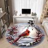 1pc Winter Wreath Chair Carpet for Office, Round Non Slip Durable Large Size Office Carpet, Suitable for Office