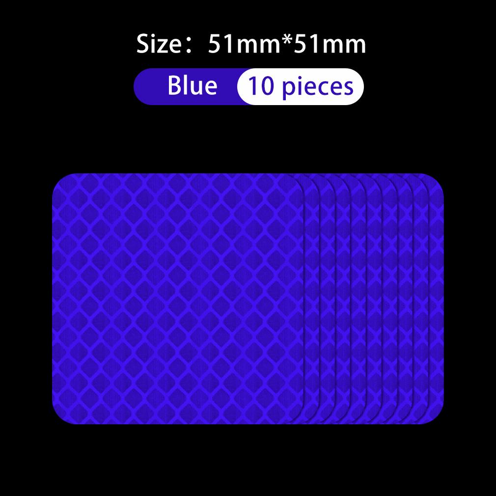 

Цветные наклейки-отражатели для автомобиля. 10 штук Square
