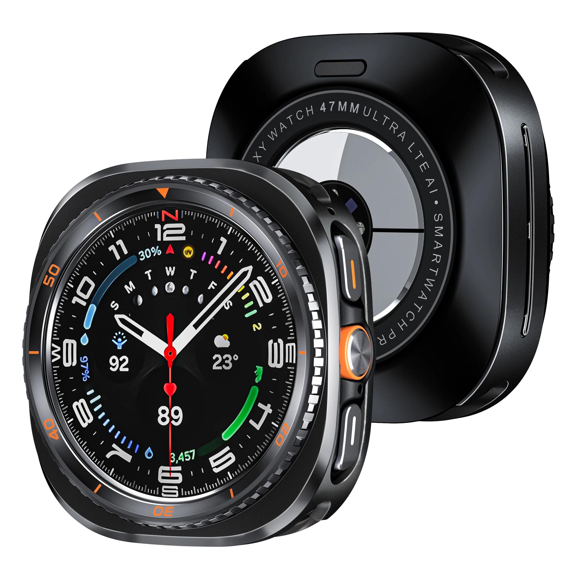 

Metal Protective Case For Samsung Galaxy Watch Ultra 2025 PC&Alloy Hard Cover For Galaxy Watch 7 Ultra 47mm Bumper Accessories Watch 7 Ultra 47mm
