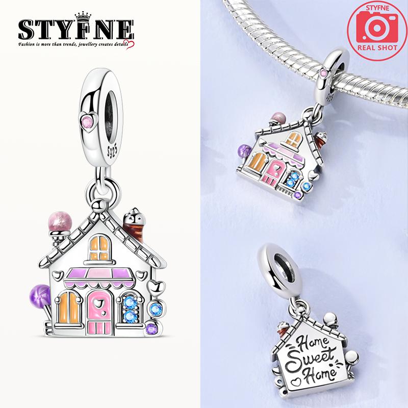 

Charms Plata Dreamy And Colorful Candy House Pendants Fit Original Bracelets Charms For Women Jewelry Diy Making Gifts
