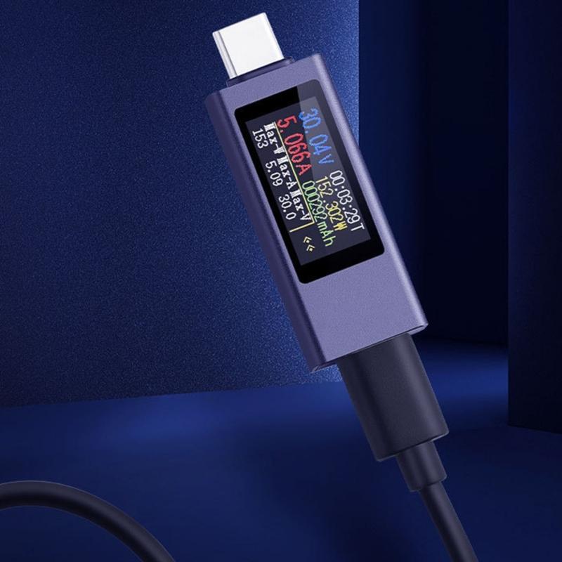 Real Time Charging Current Voltages Monitor Accuracy 0.001A Voltages Tester Aluminum Construction For Mobile Devices