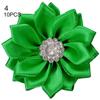 10 Uds. 4cm cinta de raso flores brillantes apliques de diamantes de imitación DIY artesanía de boda