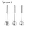 Semi Automatic Mixer Whisk Egg Beater Stainless Steel Manual Hand Mixer Self-Turning Cream Utensils Kitchen Mixer Egg ToolsMakeup