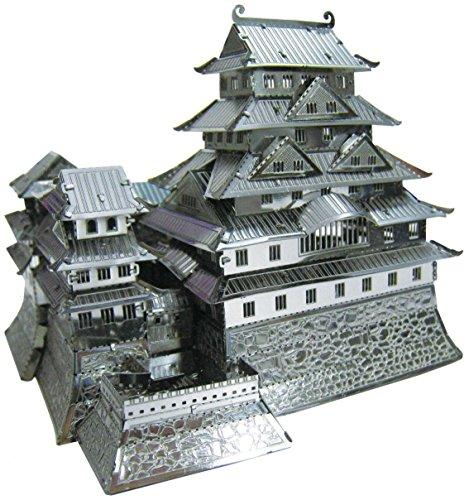 Tenyo Metallic Nano Puzzle Famous Castles & Historical Buildings Series Himeji Castle T-MN-049 Stainless Steel Material No Adhesive Required 0.2mm