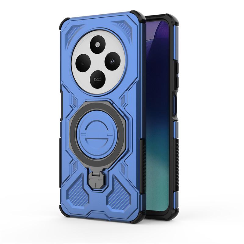 Luxury Magnetic Armor Case For Xiaomi Redmi 14C Cases Xiaomi Redmi 14C Cover PC Magsafe Wireless Charging Cover Xiaomi Redmi 14C