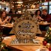 25 Days Countdown Calendar Rotating Tabletop Decorations Wooden Christmas Holiday Countdown for Home Living Room Bedroom