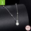 S925 Sterling Silver Necklace, Freshwater Pearl Moissanite Collarbone Chain, Send Girlfriend Autumn And Winter Light Luxury High Sense