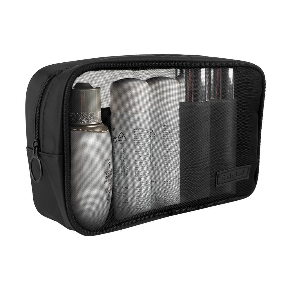 Korean Mini Mesh Travel Cosmetic Bag Set - Cute, Portable, Simple Storage Solution