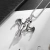 Gothic Punk Sexy Devil Bat Girl Goddess Pendant Necklace for Men and Women Hip Hop Trendy Halloween Cosplay Party Jewelry