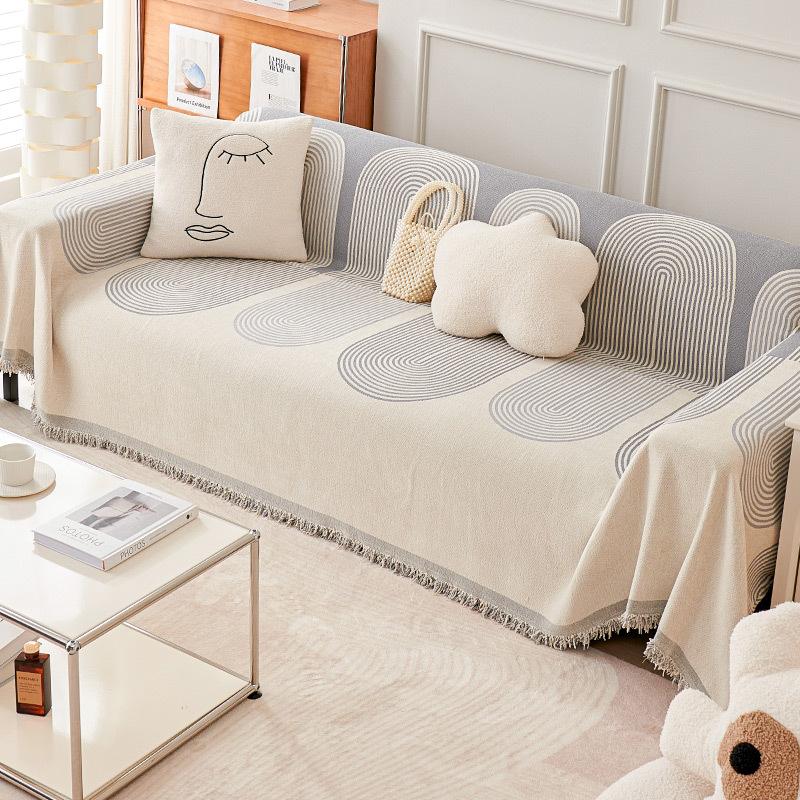 Four Seasons Universal Non-Slip Sofa Cover Full Cover Cloth Chenille Anti-Scratching Non-Stick Sofa Cover All-Inclusive Universal Cover Cover