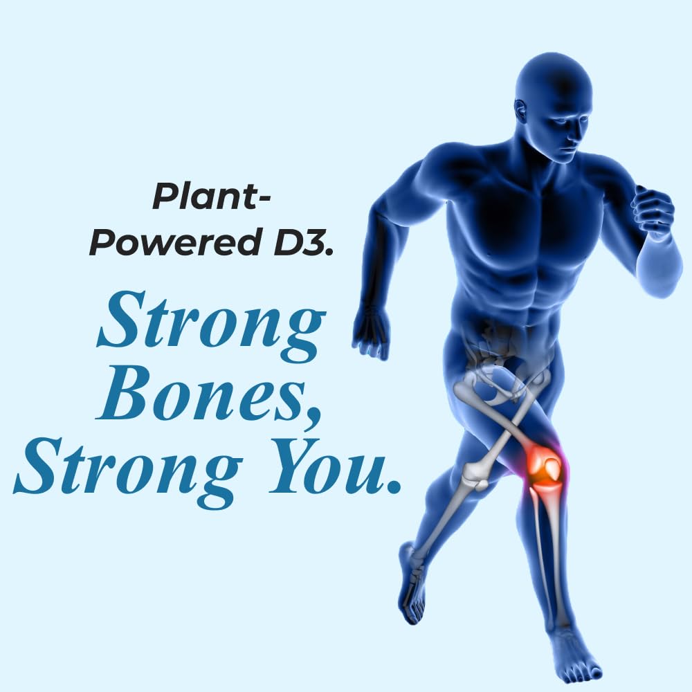 Nutrela VIT D2K Chewable Tablets 60 Pack Plant-Based Vitamin D3 for Strong Bones & Wellbeing