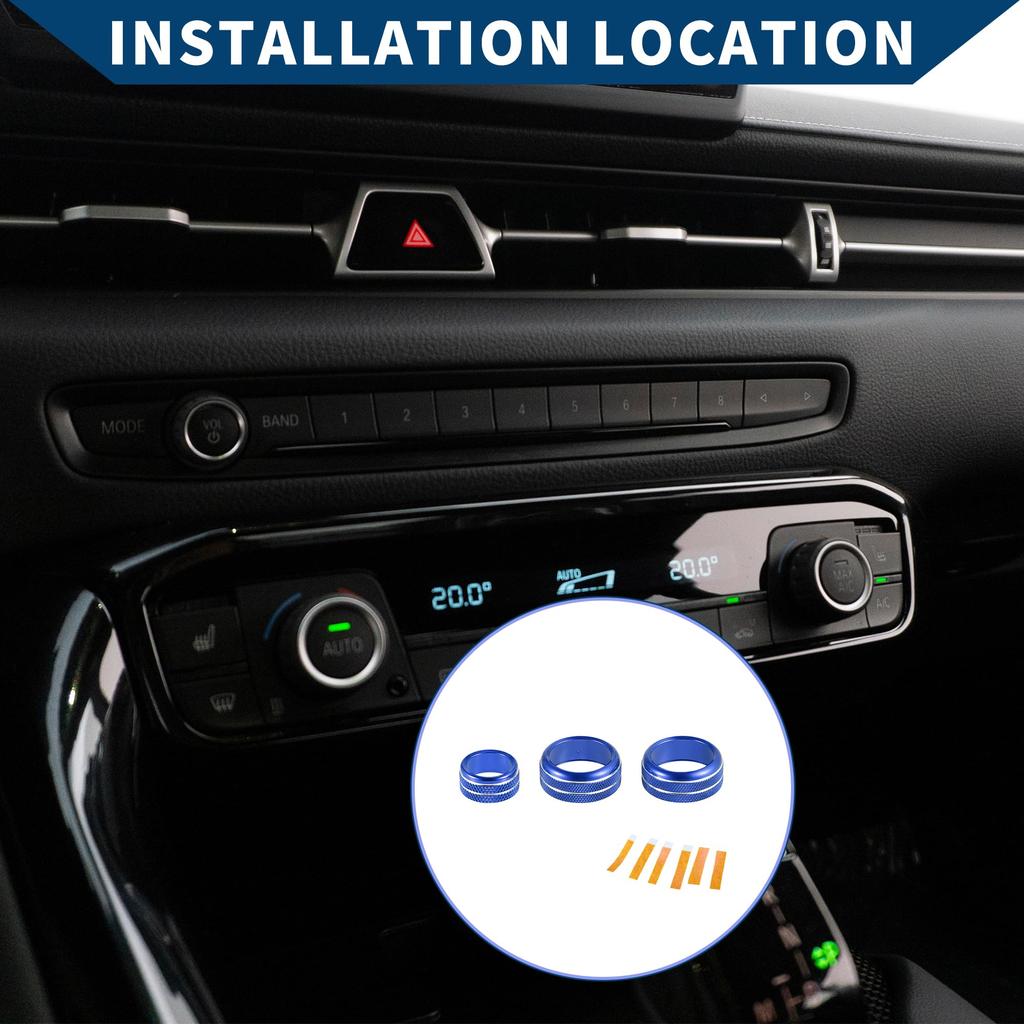 Hihaha AC Air Conditioner Radio Volume Control Switch Knob Cover Ring for Toyota Supra