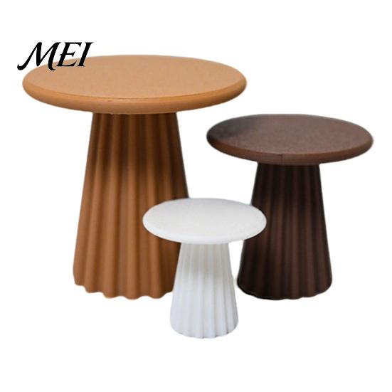 Dollhouse Decoration Miniature Round Table, Mini Side Table Model, Furniture Living Room Tiny Decor, 1:12 Accessories PLA