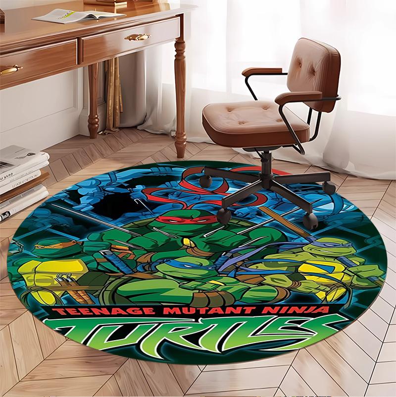 Gamer Pattern Round Rug, Indoor/Outdoor Mat, for Picnic, Gameroom, Bedroom, Office, Living Room, Home Decor Carpet, Birthday Gift