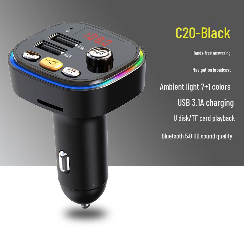 Bluetooth MP3 Car Charger & FM Transmitter with Hands-Free Calling