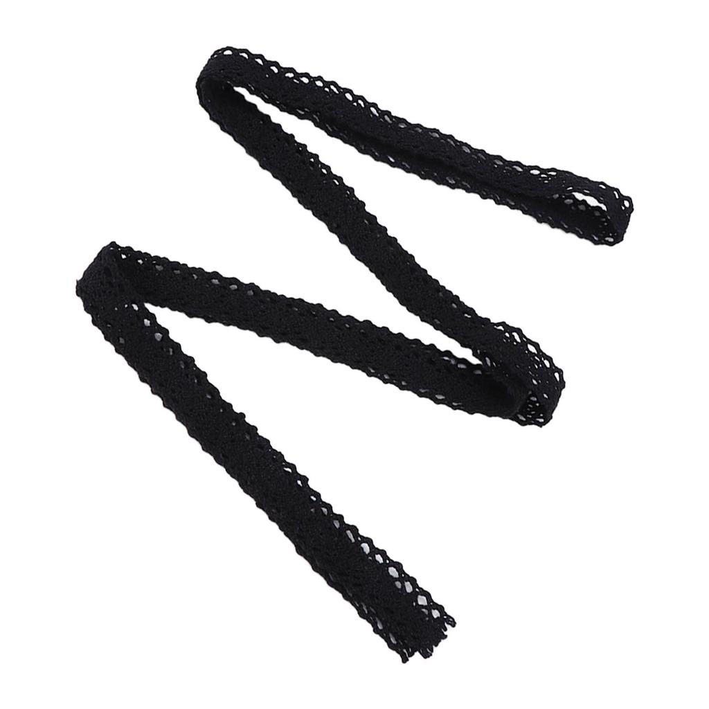 Lace Ribbon Cotton Thread 20 Yards Decorative Accessories for Clothing Tablecloth DecorationsBlack