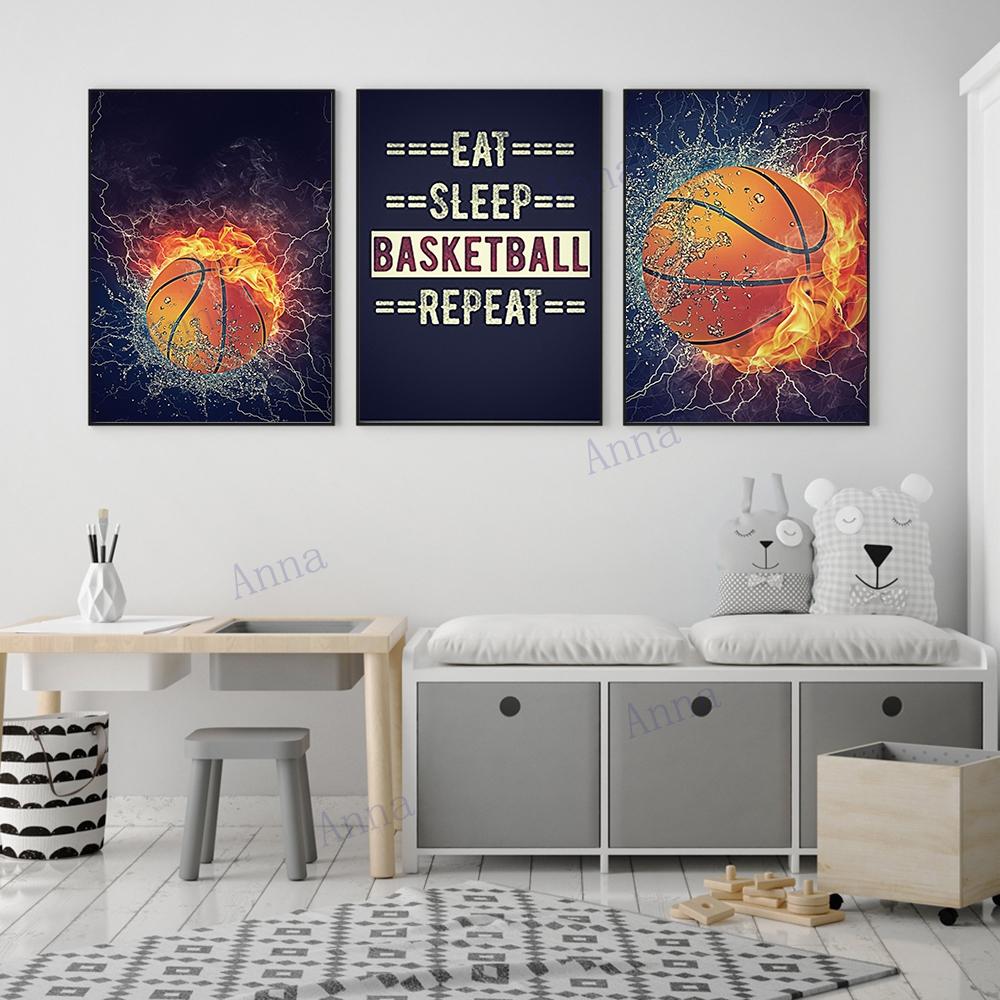 Sport Basketball Inspirational Words Canvas Painting Motivational Posters and Prints Wall Art Picture for Living Room Decor