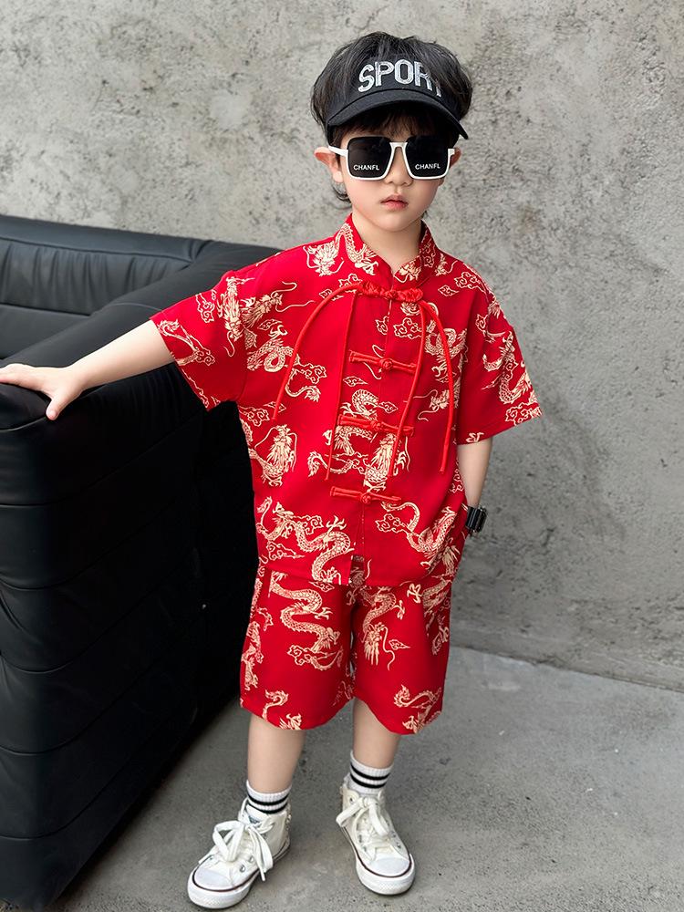 Moderna Ropa de Verano de Dragón Tang para Niños para la Actuación del 1 de Junio