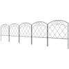 3m Decorative Metal Garden Fence - Diamond and Swirl Pattern