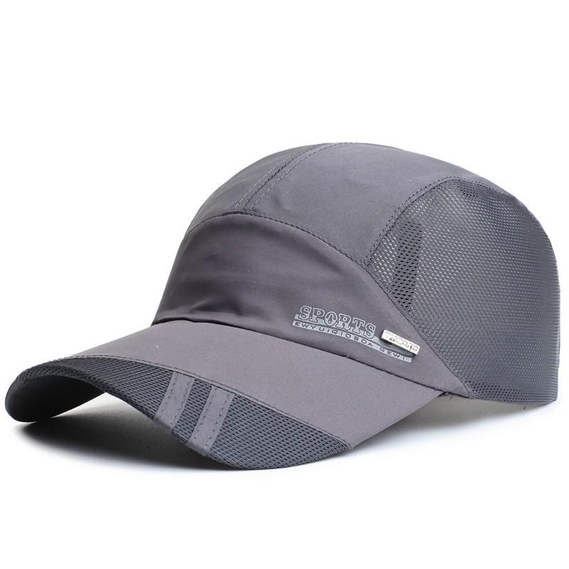 

Men s Lightweight Duckbill Cap - Breathable Sunshade Hat for Spring/Summer Outdoor Activities One Size темно-сірий
