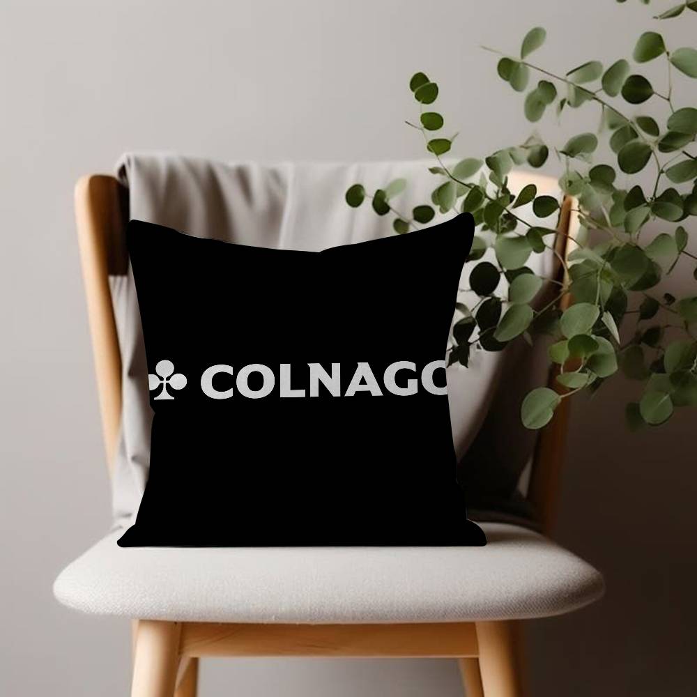 Racing Logo Pillow Case Plush Fabric Soft Double Sided Print Sofa CColnagoS Cushion Cover Throw Bicycle Pillow Covers