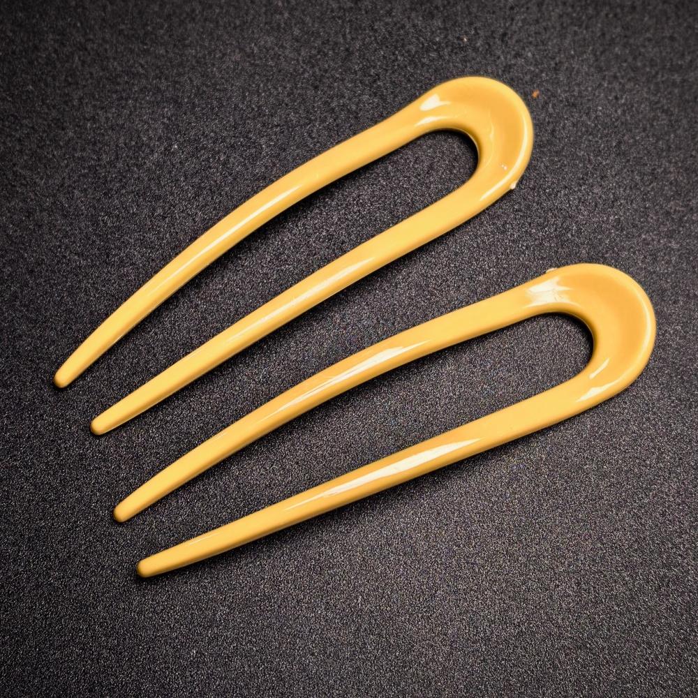 2PC 2025 New U Shaped Hair Stick Vintage French Hair Pin Women Acetate Hair Accessories DIY Retro Hairstyle Tool New Hair Clips