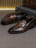 Fashion 2025 Hot Sale Big Size Loafers Men 38-46 Spring Breathable Formal Dress Shoes Lightweight Slip-On Leather Shoes for Office